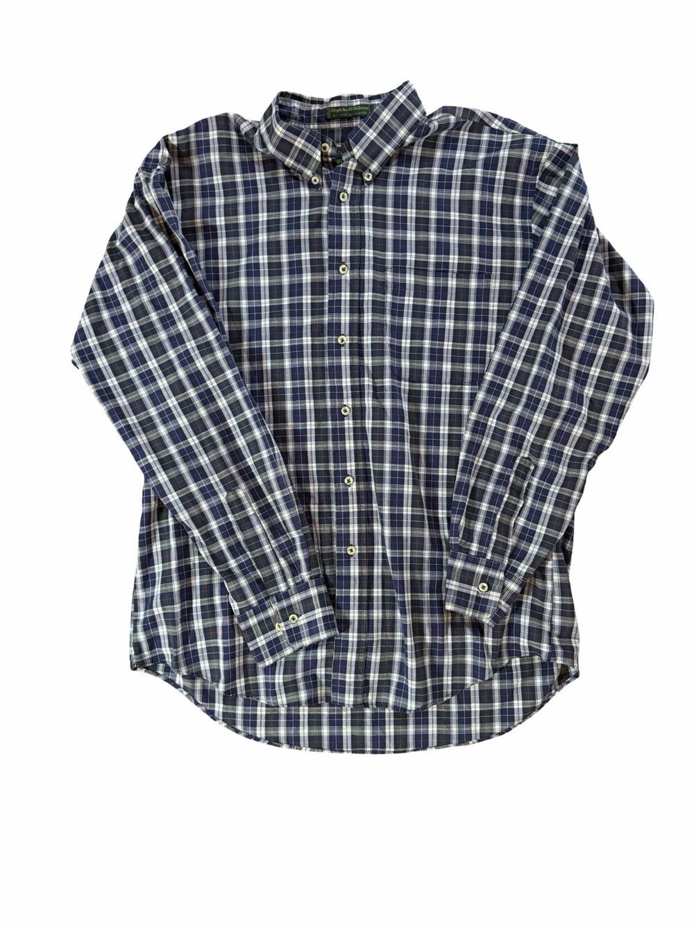 James Mcleith Men's Large Blue Plaid Button Down Shirt